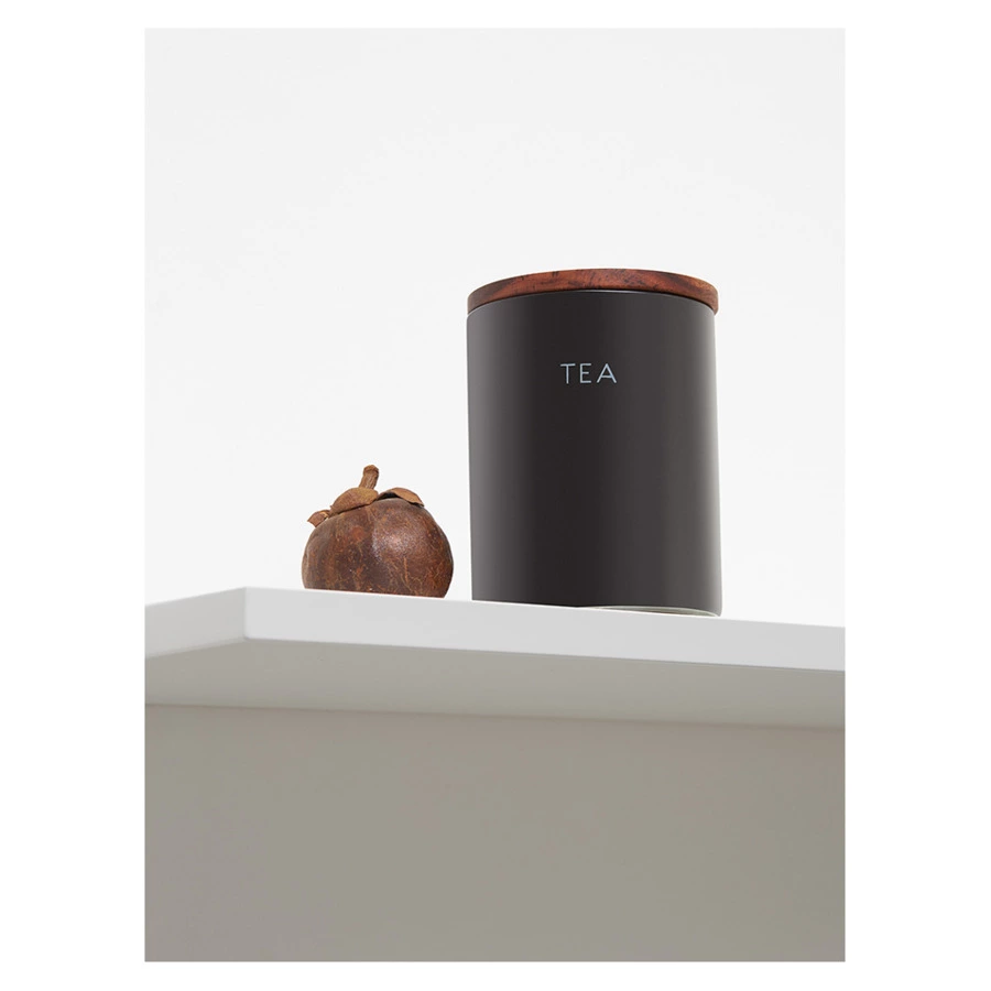 Банка керамическая для хранения чая, 650 мл, черная