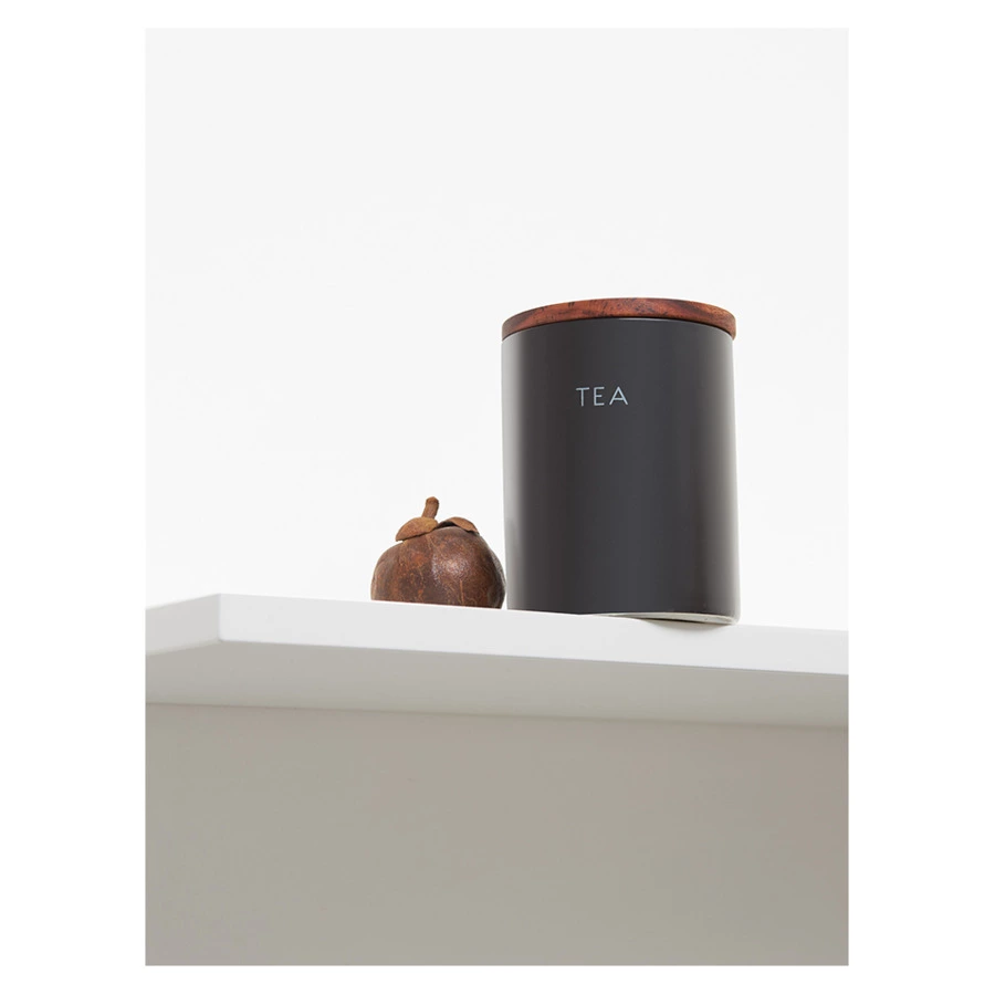 Банка керамическая для хранения чая, 650 мл, черная