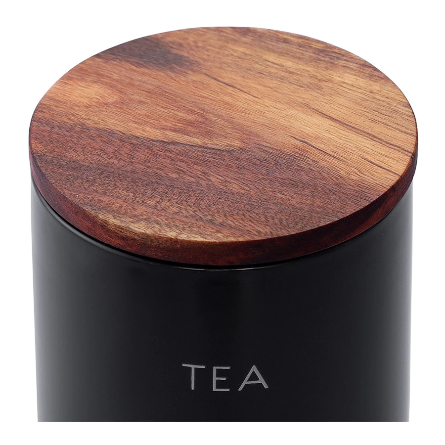 Банка керамическая для хранения чая, 650 мл, черная