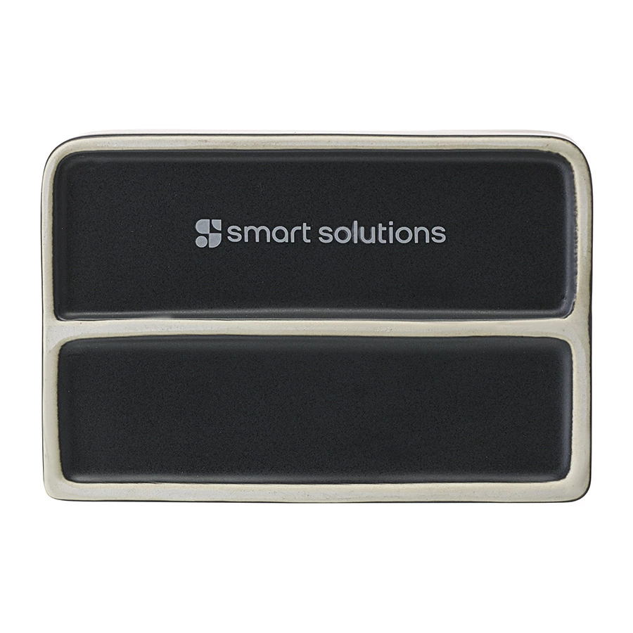 Диспенсер для мыла Smart Solutions Noble, 280 мл, с щеткой, 17.5x15x9.7 см, графит, керамика, пласти