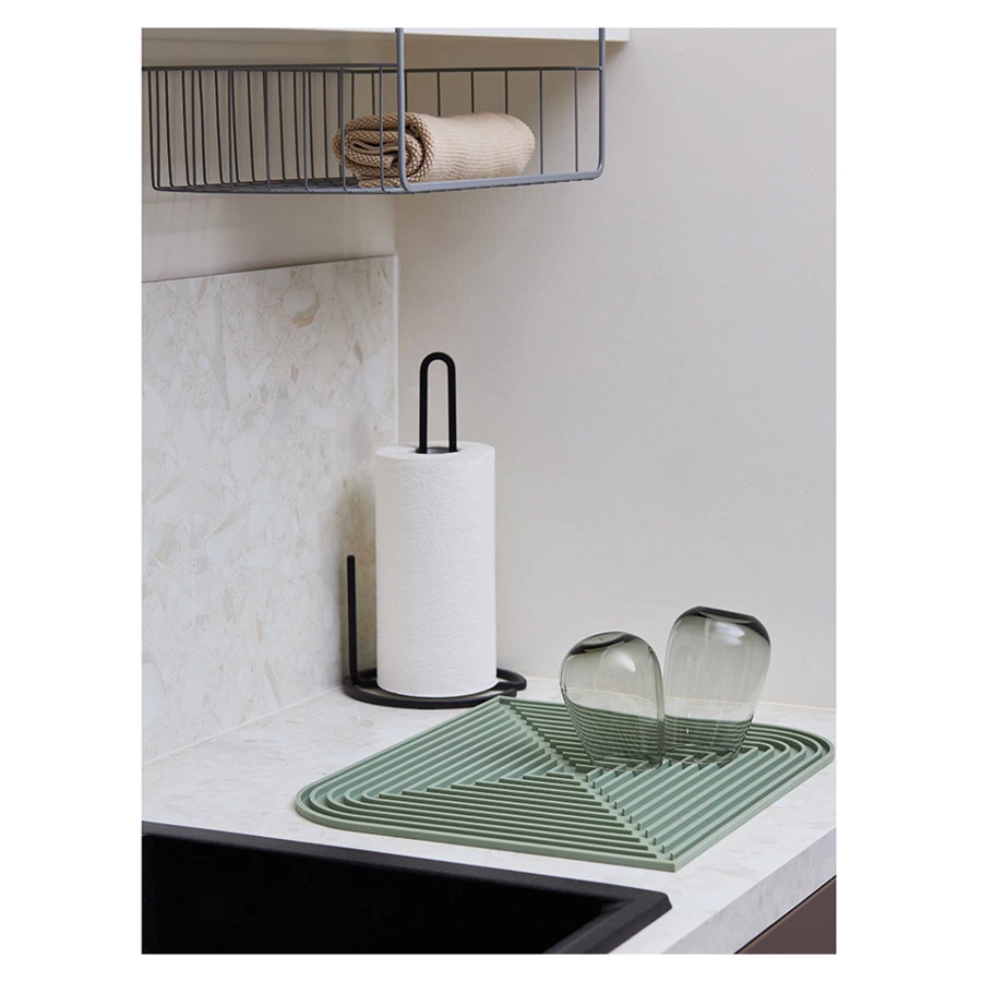 Коврик для сушки посуды Smart Solutions Dry Flex, 34,6х44,6 см, шалфей, силикон