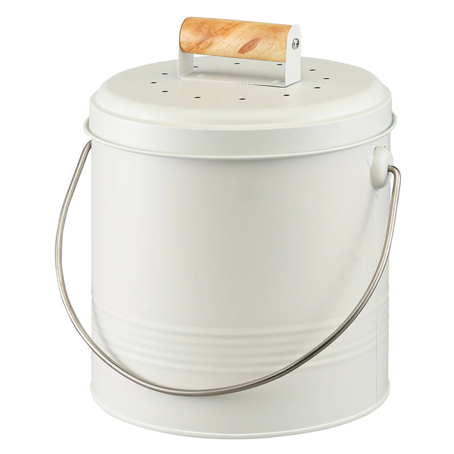 Контейнер для пищевых отходов с фильтром Smart Solutions Irmel, 3,5 л, молочный