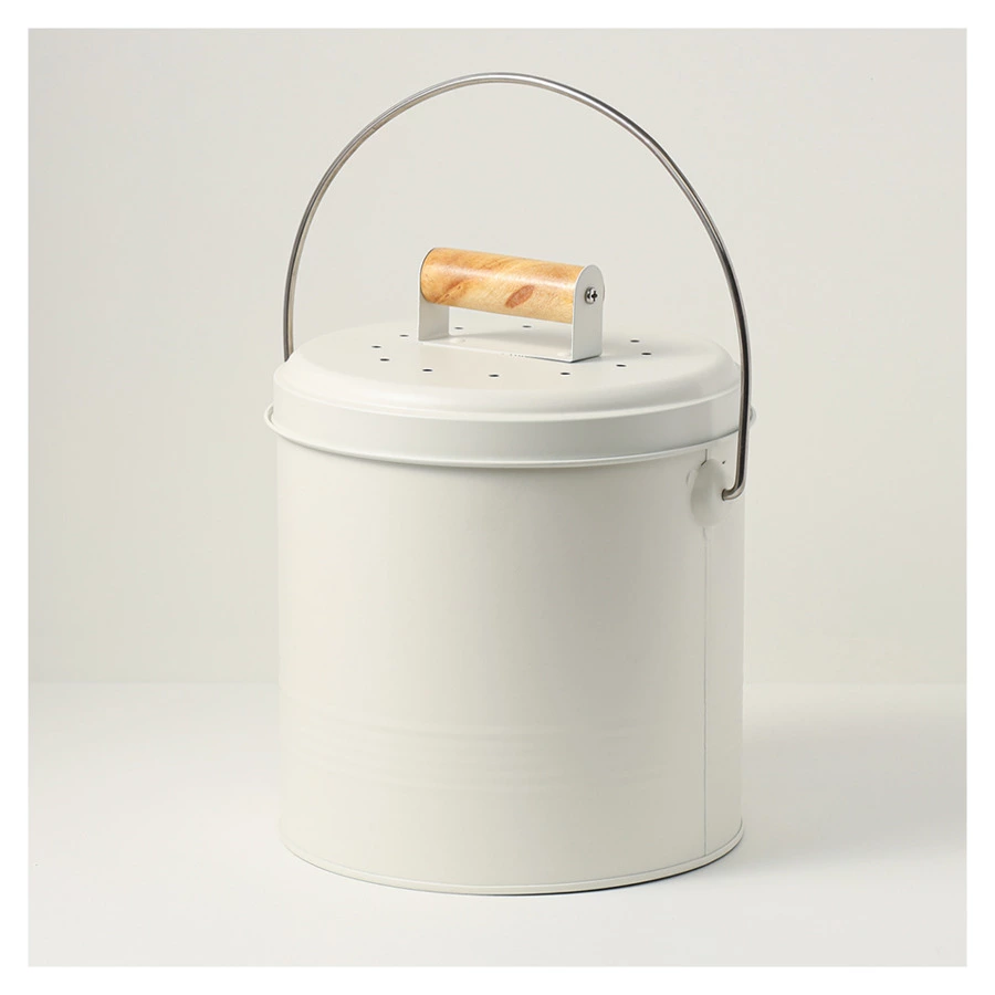 Контейнер для пищевых отходов с фильтром Smart Solutions Irmel, 3,5 л, молочный