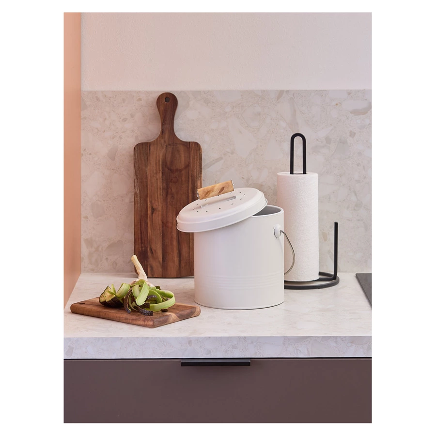 Контейнер для пищевых отходов с фильтром Smart Solutions Irmel, 3,5 л, молочный