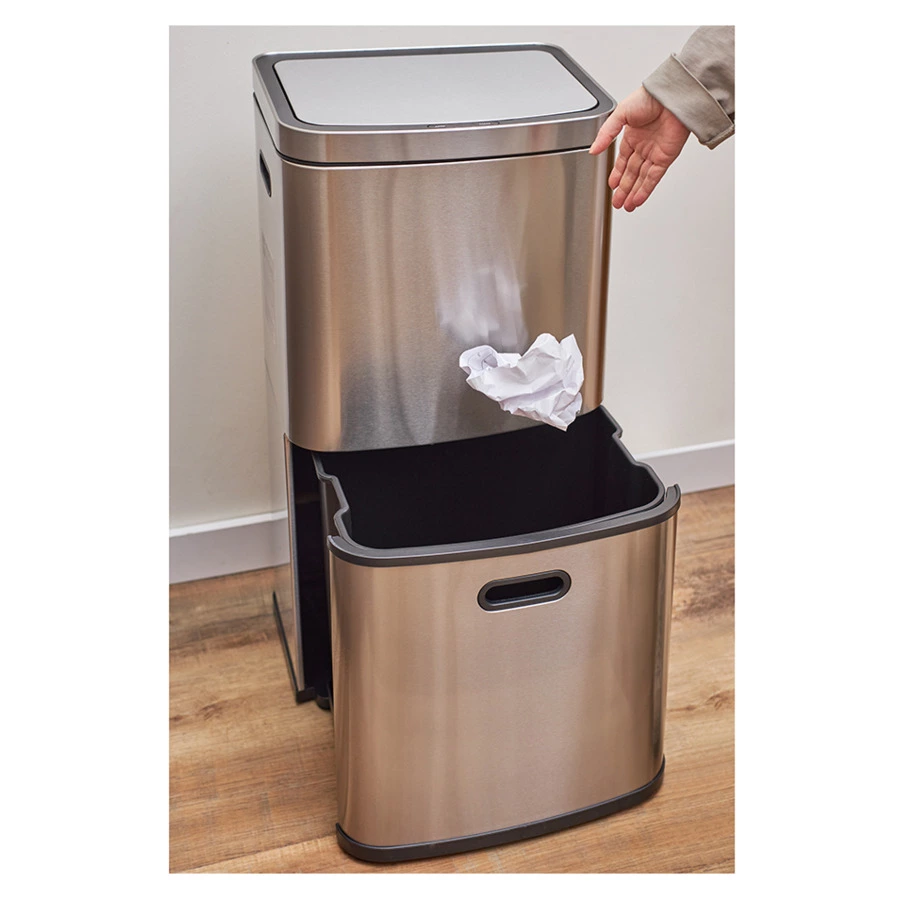 Контейнер мусорный с 2-мя отделениями Smart Solutions Smart Bin, сенсорный, 60 л