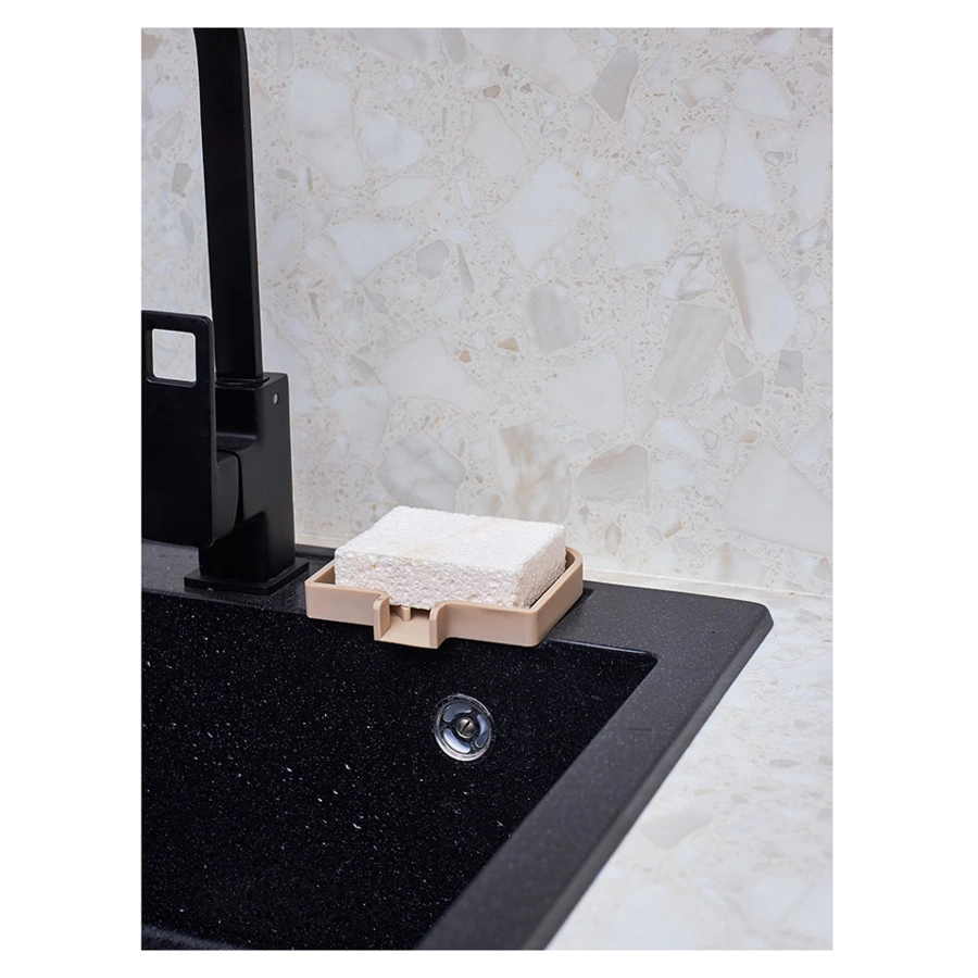 Мыльница Smart Solutions Dry Flex, бежевая, силикон