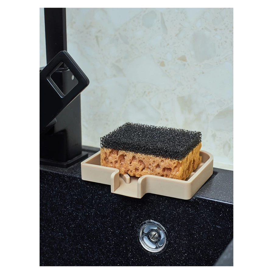 Мыльница Smart Solutions Dry Flex, бежевая, силикон