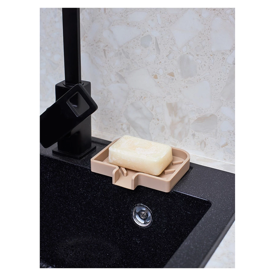 Мыльница Smart Solutions Dry Flex, бежевая, силикон