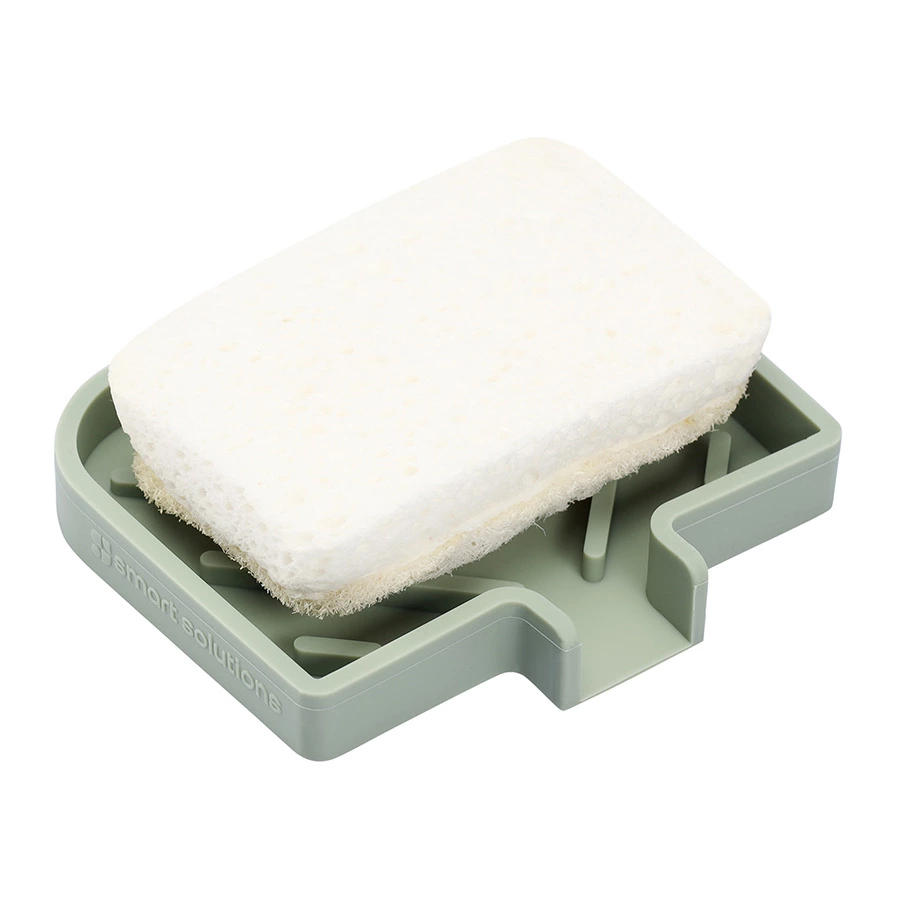 Мыльница Smart Solutions Dry Flex, шалфей, силикон