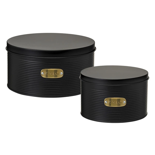 Набор банок для хранения сладостей Smart Solutions Irmel, графит, 2 шт, сталь