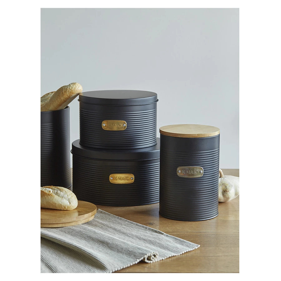 Набор банок для хранения сладостей Smart Solutions Irmel, графит, 2 шт, сталь