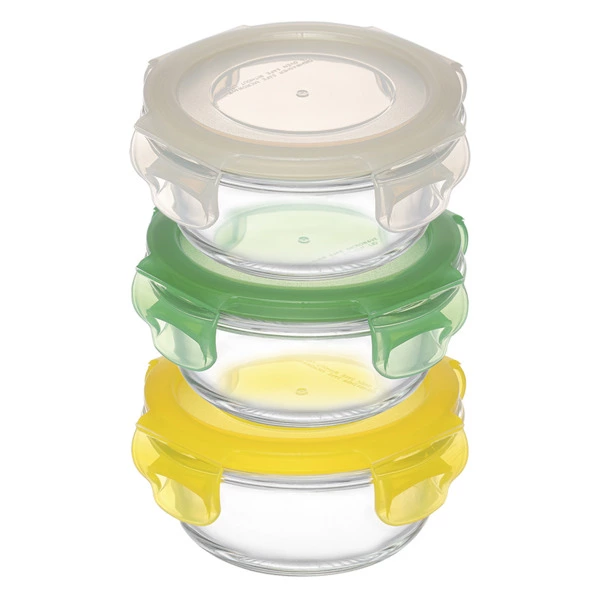 Набор контейнеров для запекания и хранения круглые с крышками на защелках Smart Solutions, 3 шт.