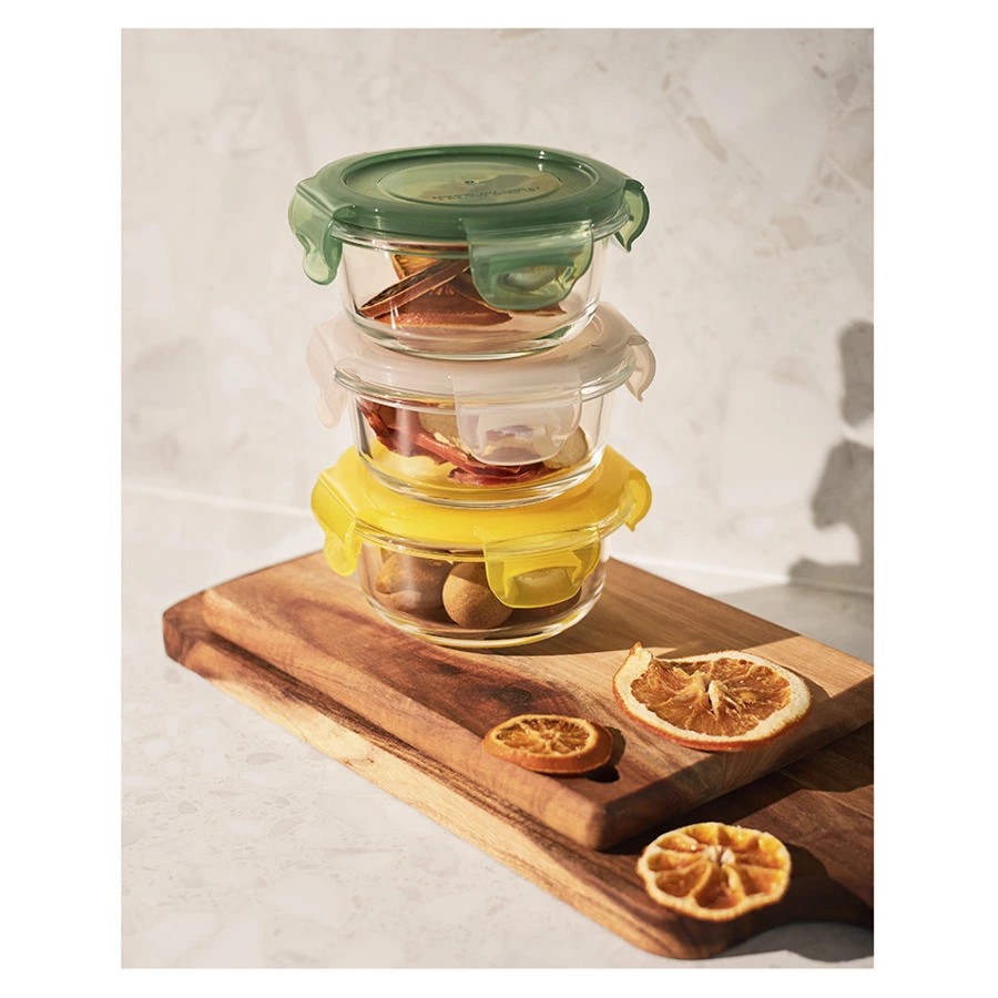 Набор контейнеров для запекания и хранения круглые с крышками на защелках Smart Solutions, 3 шт.