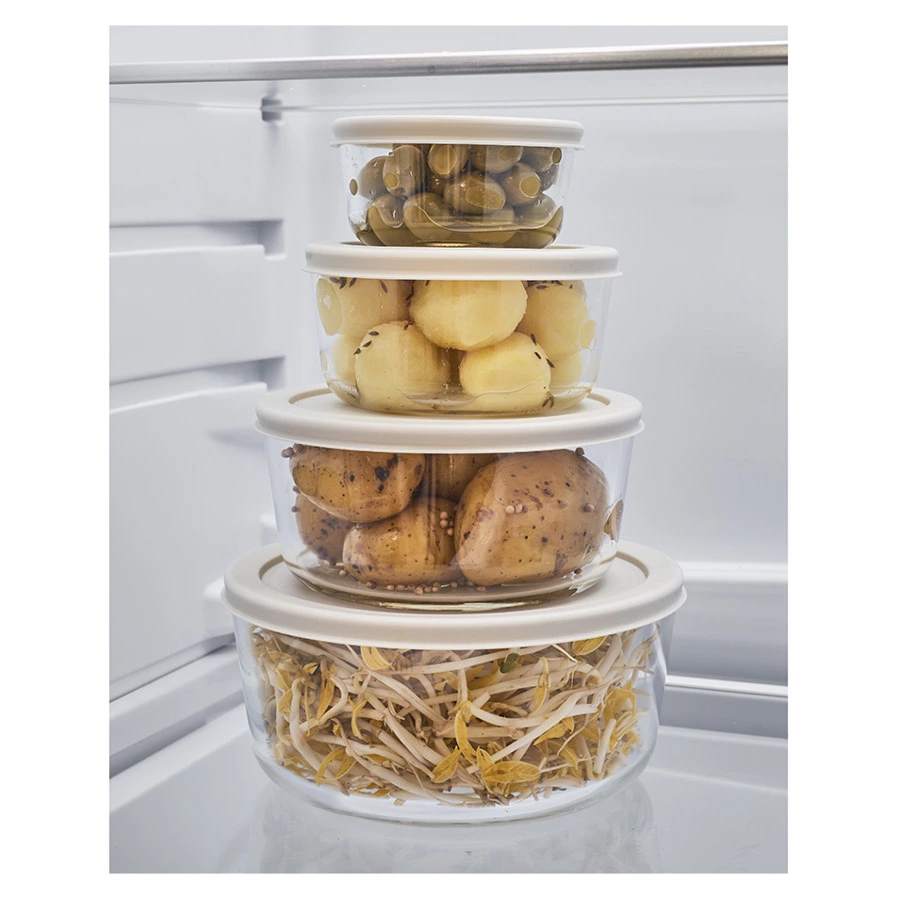 Набор контейнеров для запекания и хранения круглые с крышками Smart Solutions, 4 шт, серые