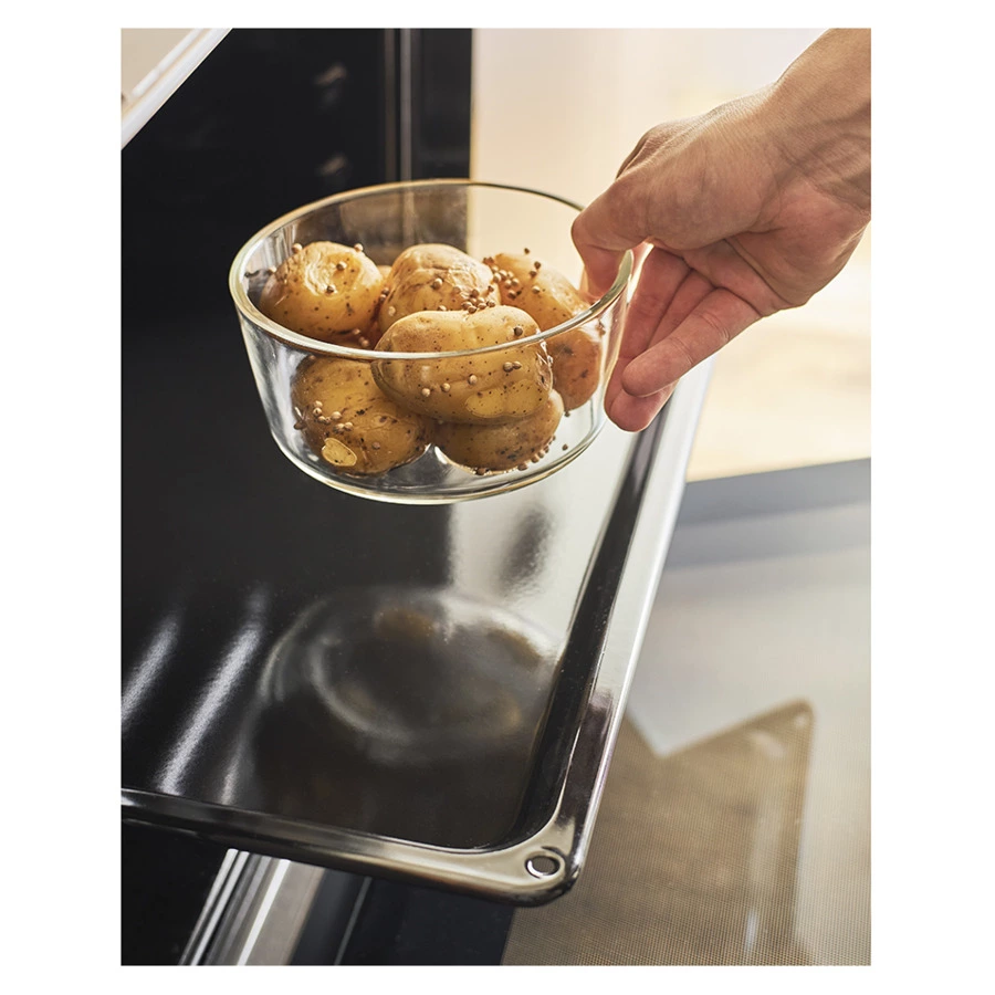 Набор контейнеров для запекания и хранения круглые с крышками Smart Solutions, 4 шт, серые