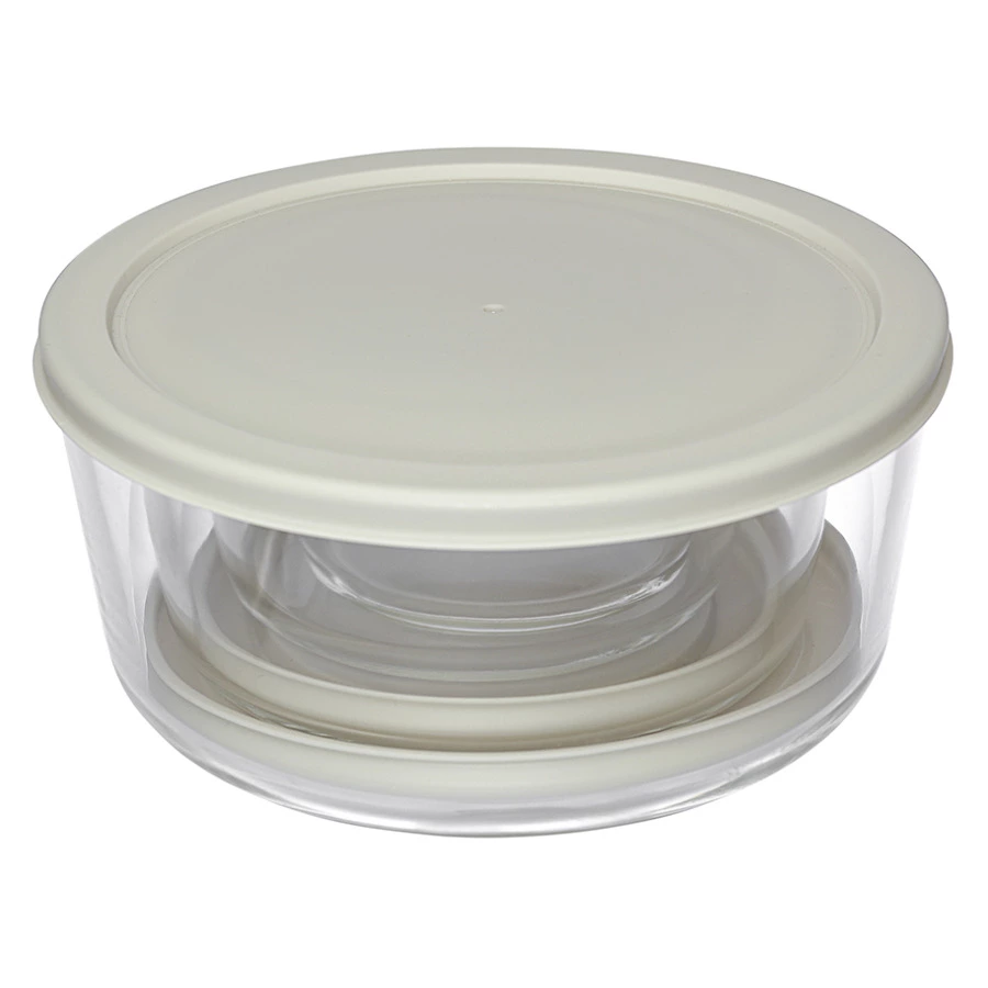 Набор контейнеров для запекания и хранения круглые с крышками Smart Solutions, 4 шт, серые