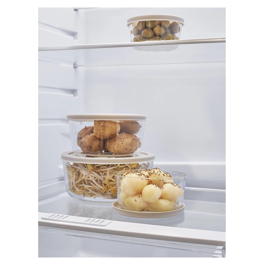 Набор контейнеров для запекания и хранения круглые с крышками Smart Solutions, 4 шт, серые