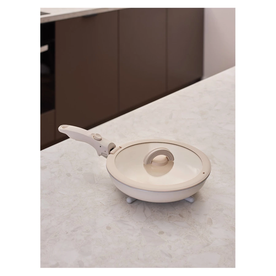 Набор посуды для приготовления со съемной ручкой Smart Ceramic, 7 предметов, цвета топленого молока