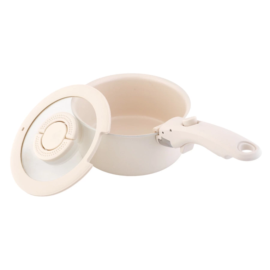 Набор посуды для приготовления со съемной ручкой Smart Ceramic, 7 предметов, цвета топленого молока