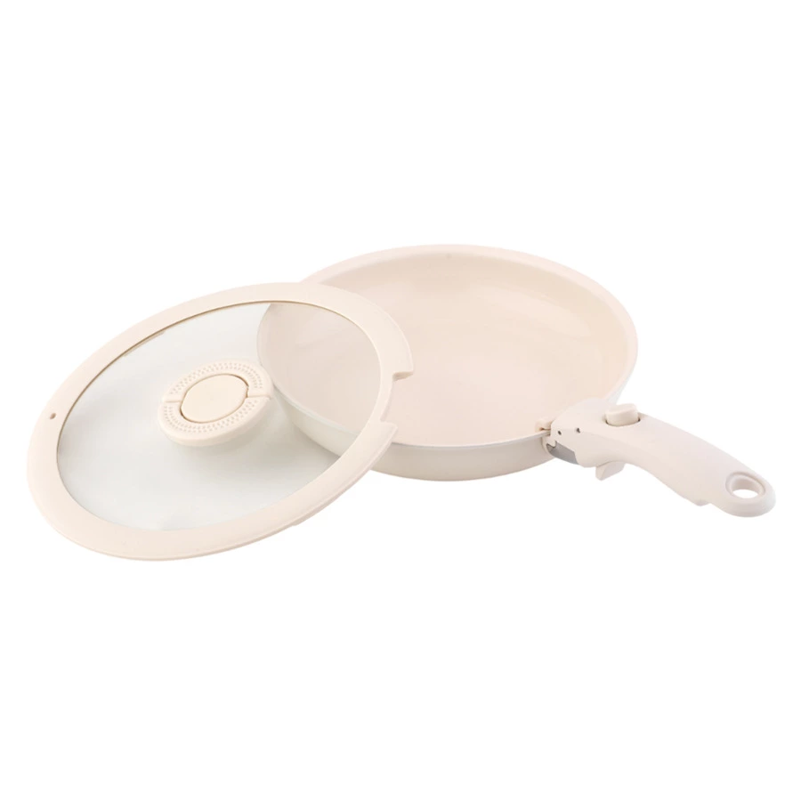 Набор посуды для приготовления со съемной ручкой Smart Ceramic, 7 предметов, цвета топленого молока