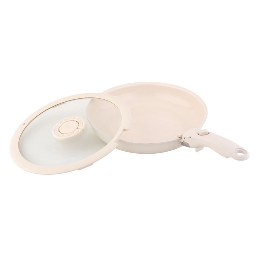 Набор посуды для приготовления со съемной ручкой Smart Ceramic, 7 предметов, цвета топленого молока