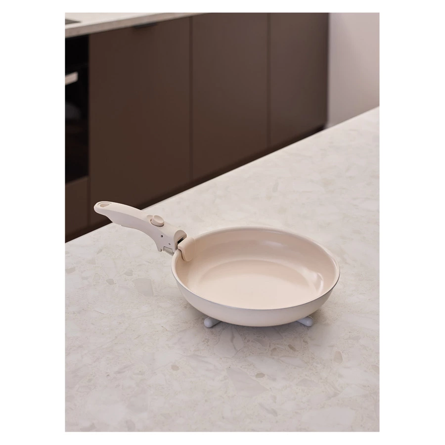 Набор посуды для приготовления со съемной ручкой Smart Ceramic, 7 предметов, цвета топленого молока