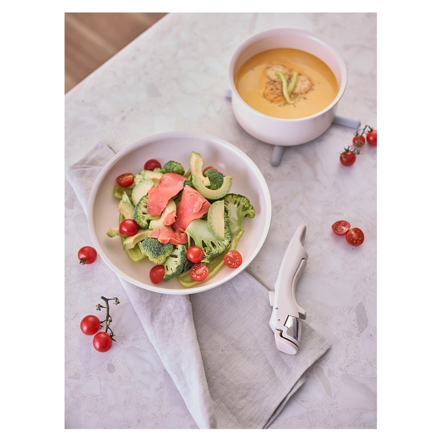 Набор посуды для приготовления со съемной ручкой Smart Ceramic, 7 предметов, цвета топленого молока