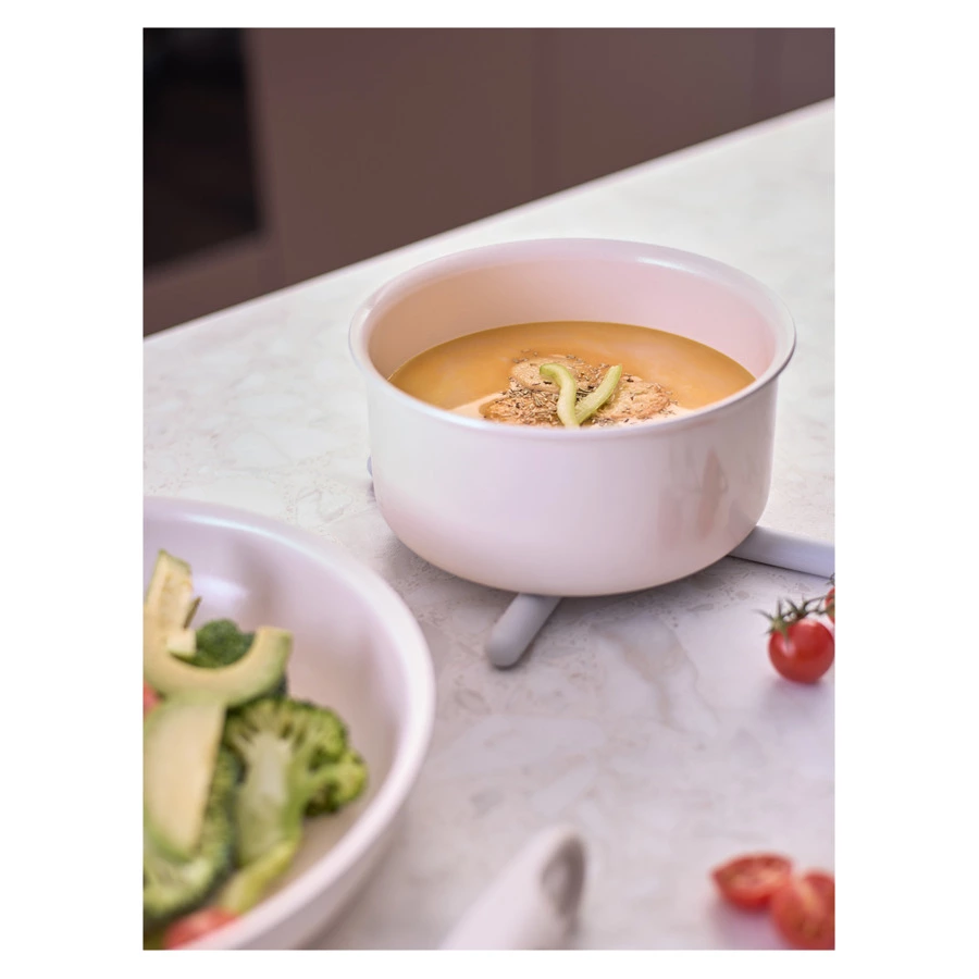 Набор посуды для приготовления со съемной ручкой Smart Ceramic, 7 предметов, цвета топленого молока