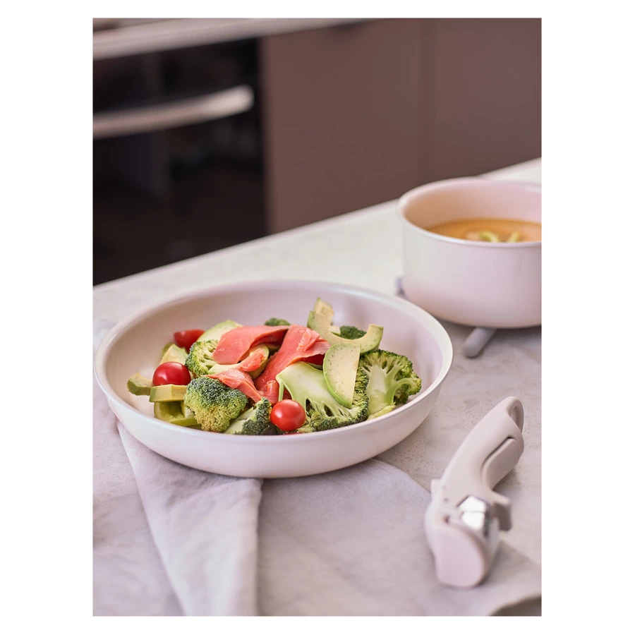 Набор посуды для приготовления со съемной ручкой Smart Ceramic, 7 предметов, цвета топленого молока