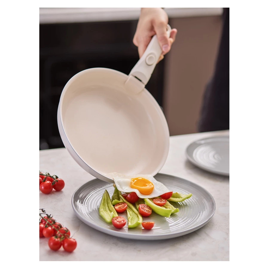 Набор посуды для приготовления со съемной ручкой Smart Ceramic, 7 предметов, цвета топленого молока