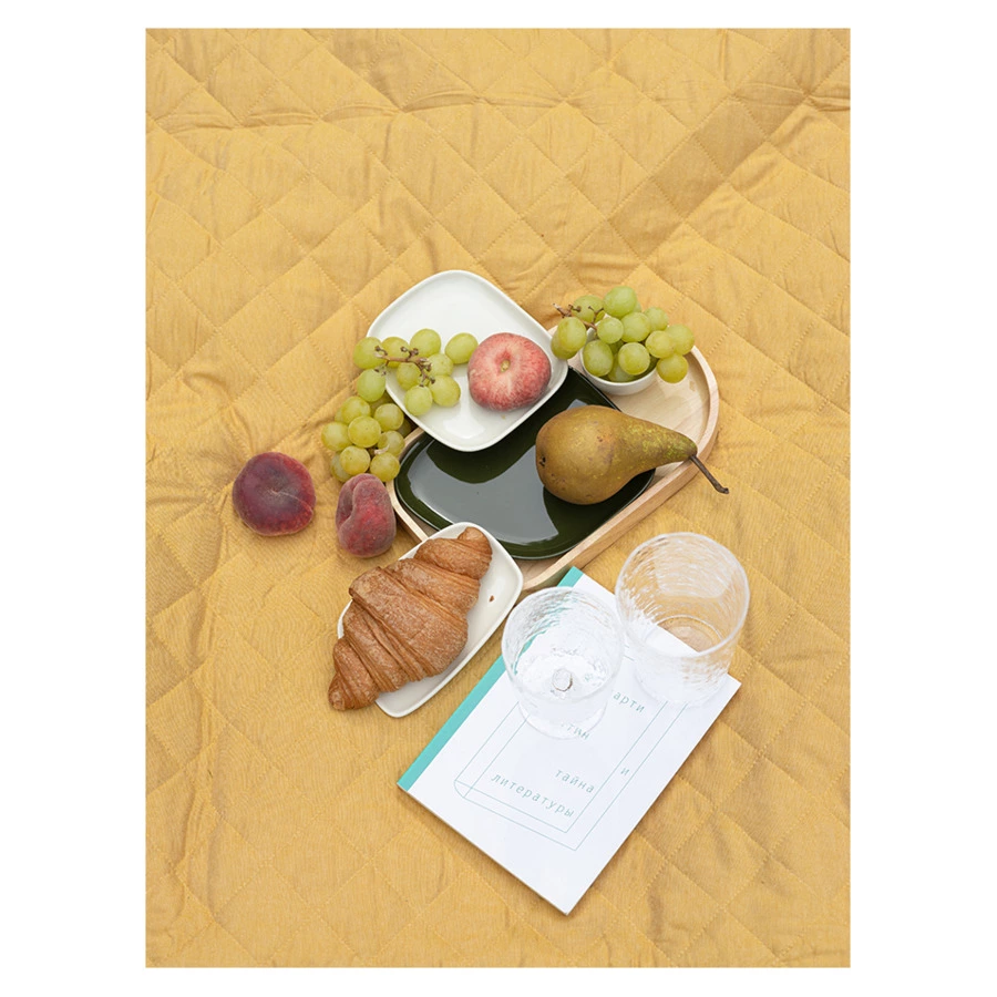 Плед для пикника и отдыха на пляже Smart Solutions Smart Picnic, горчичный