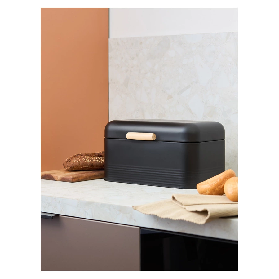 Хлебница Smart Solutions Irmel 30х20х16 см, графит, сталь