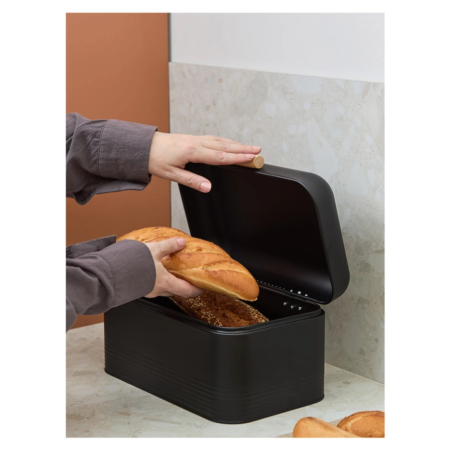 Хлебница Smart Solutions Irmel 30х20х16 см, графит, сталь