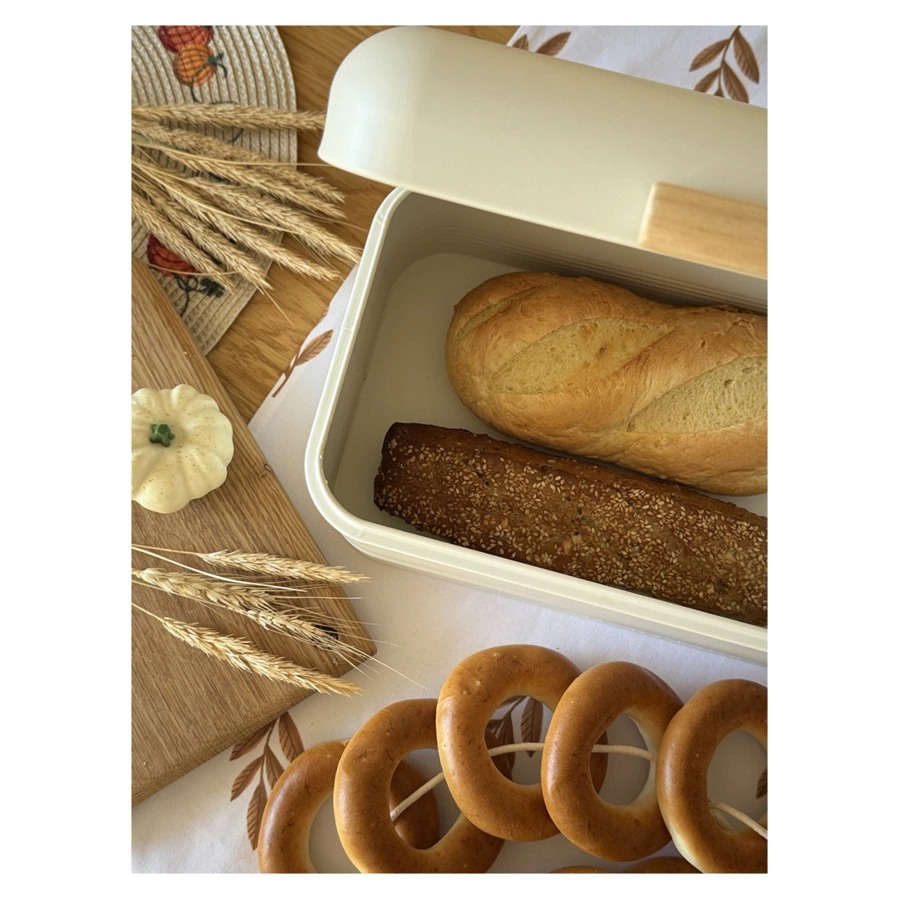 Хлебница Smart Solutions Irmel 30х20х16 см, молочная, сталь