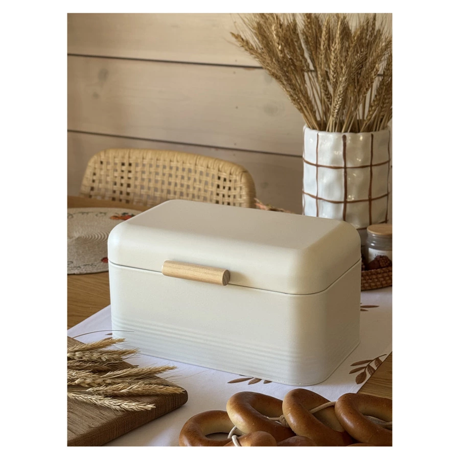 Хлебница Smart Solutions Irmel 30х20х16 см, молочная, сталь