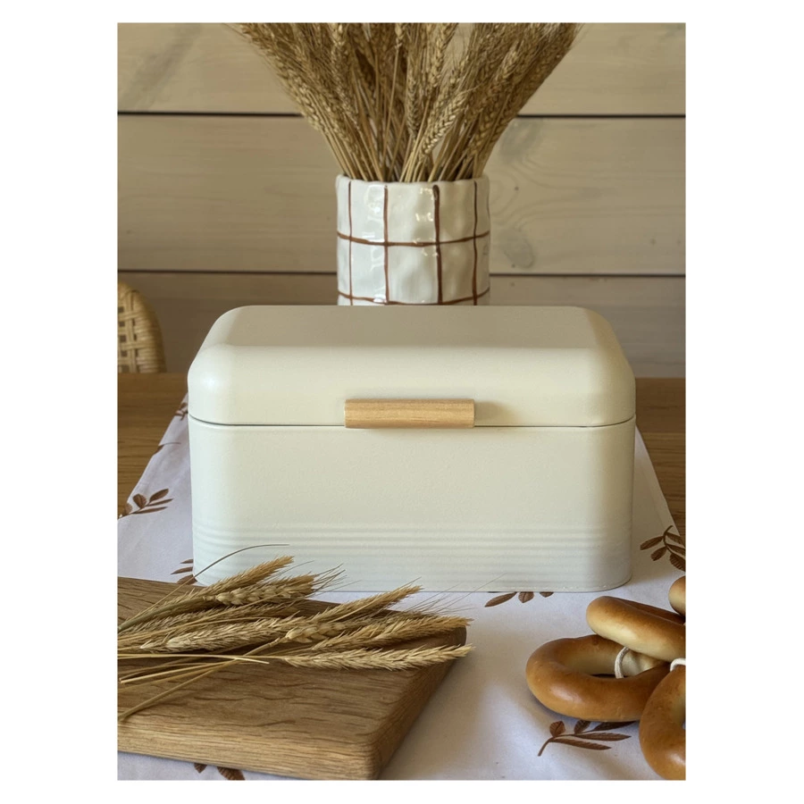 Хлебница Smart Solutions Irmel 30х20х16 см, молочная, сталь