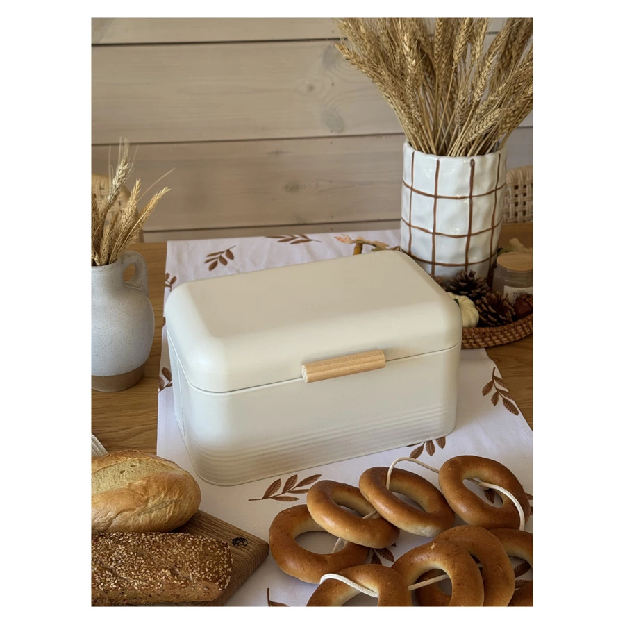 Хлебница Smart Solutions Irmel 30х20х16 см, молочная, сталь