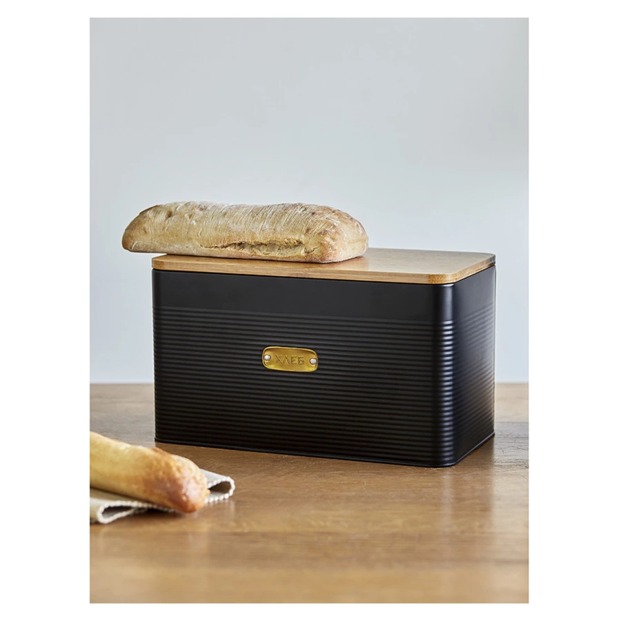 Хлебница Smart Solutions Irmel, 33х18х19 см, графит, сталь