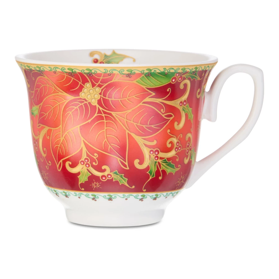 Чашка чайная Lamart Palais Royal Рождественская звезда 250 мл, фарфор, п/к