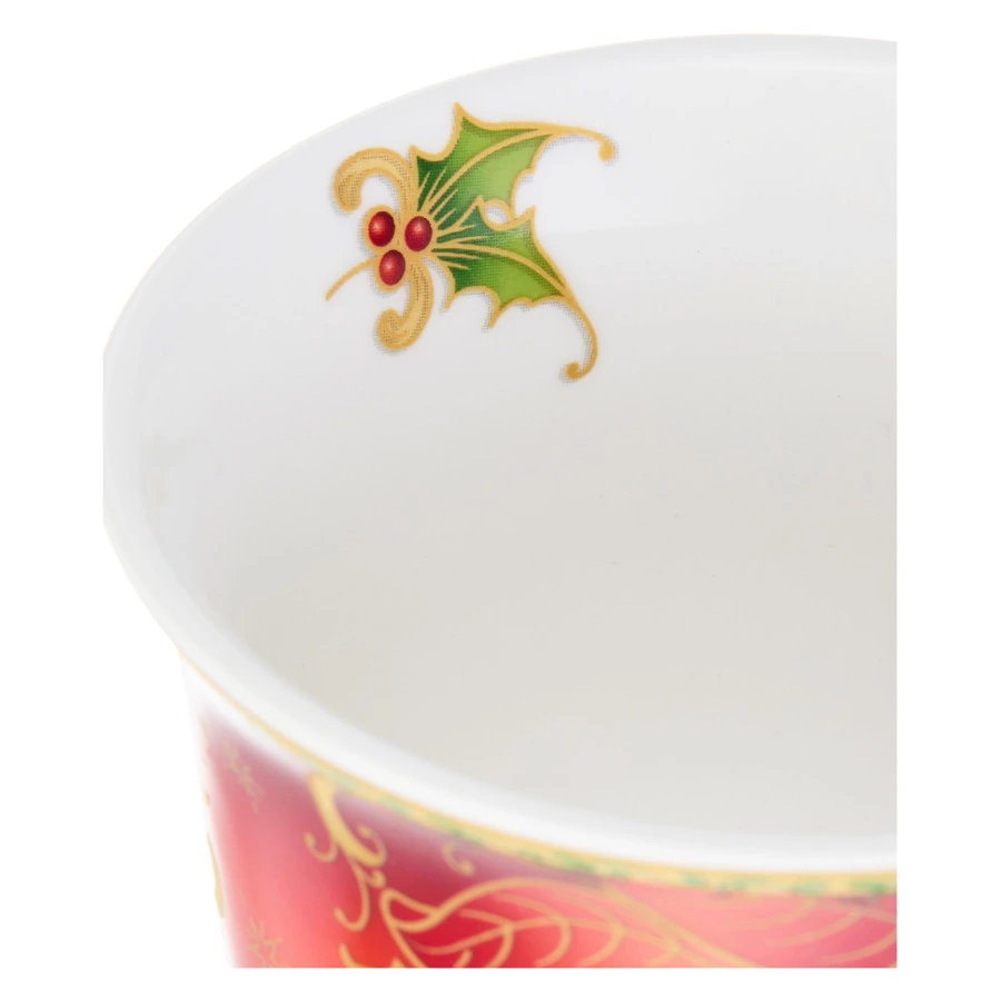 Чашка чайная Lamart Palais Royal Рождественская звезда 250 мл, фарфор, п/к