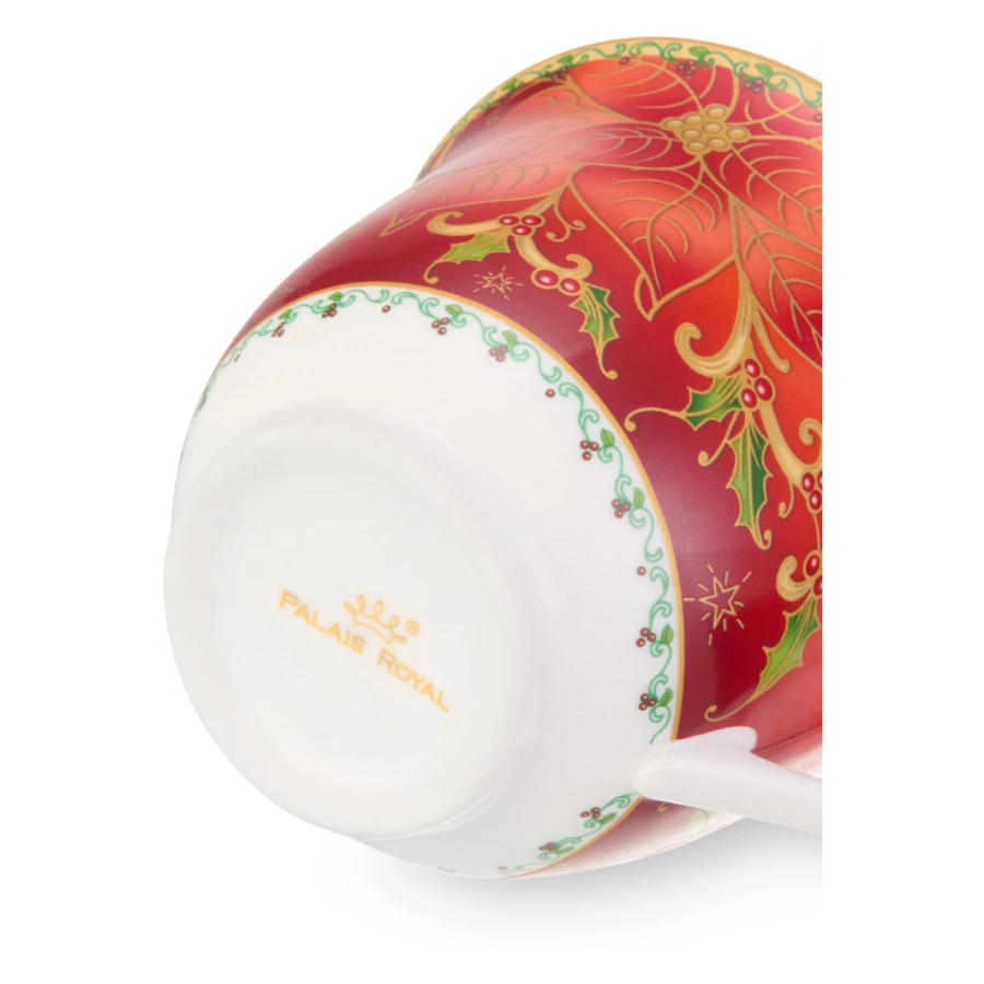 Чашка чайная Lamart Palais Royal Рождественская звезда 250 мл, фарфор, п/к
