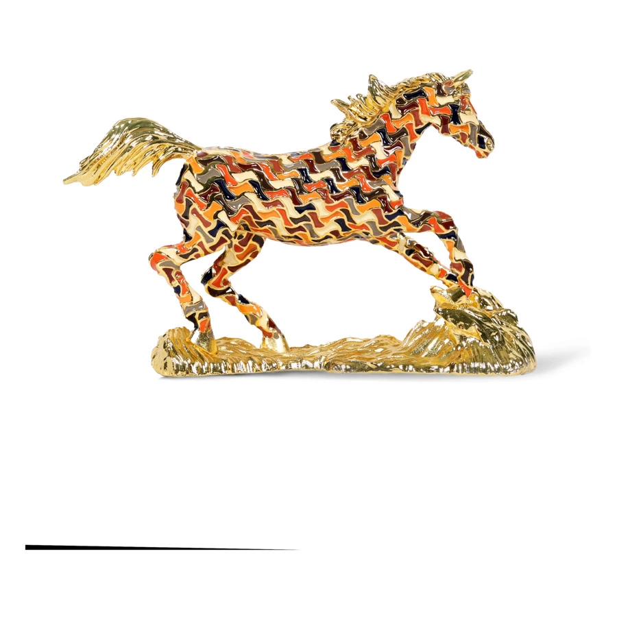 Статуэтка фреско Bernes Лошадь Гермес, латунь, п/к