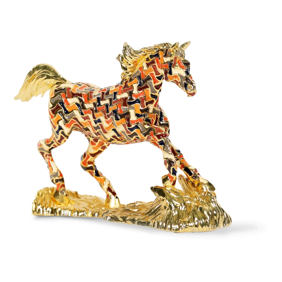 Статуэтка фреско Bernes Лошадь Гермес, латунь, п/к