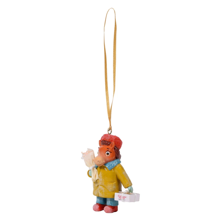 Игрушка елочная Bernes Лошадка  Марсель, кальцитовый алебастр, п/к