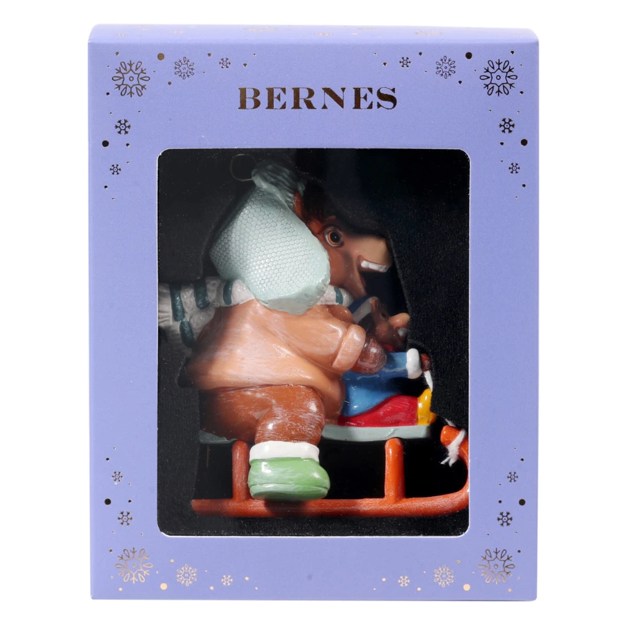 Игрушка елочная Bernes Лошадка Папи&Бо, кальцитовый алебастр, п/к