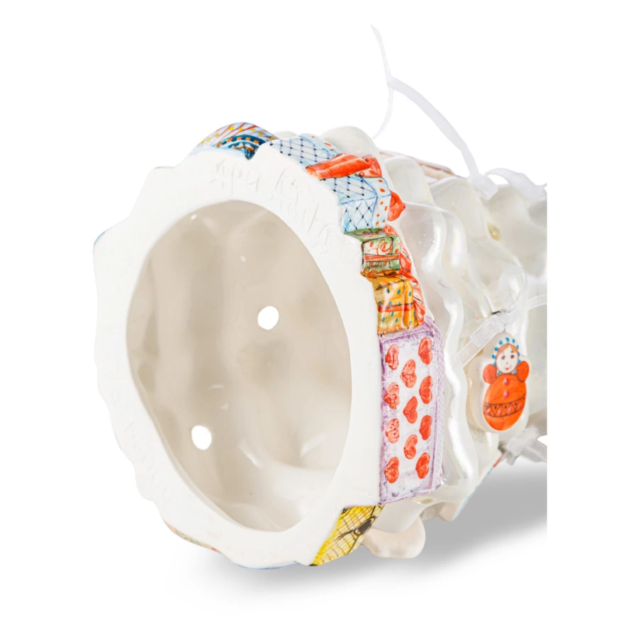 Фигурка Керамическая мастерская Ариадна Елка белая с игрушками 12 шт, фарфор