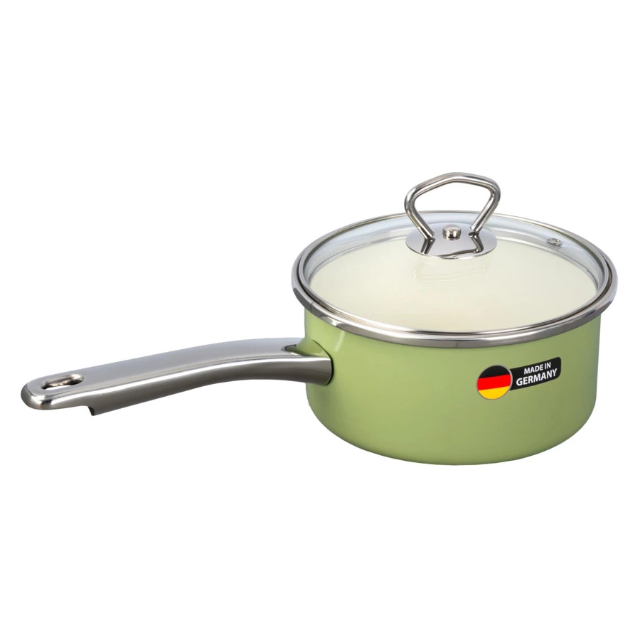 Ковш с крышкой Maisingers 1,4 л, сталь эмалированная, зеленый