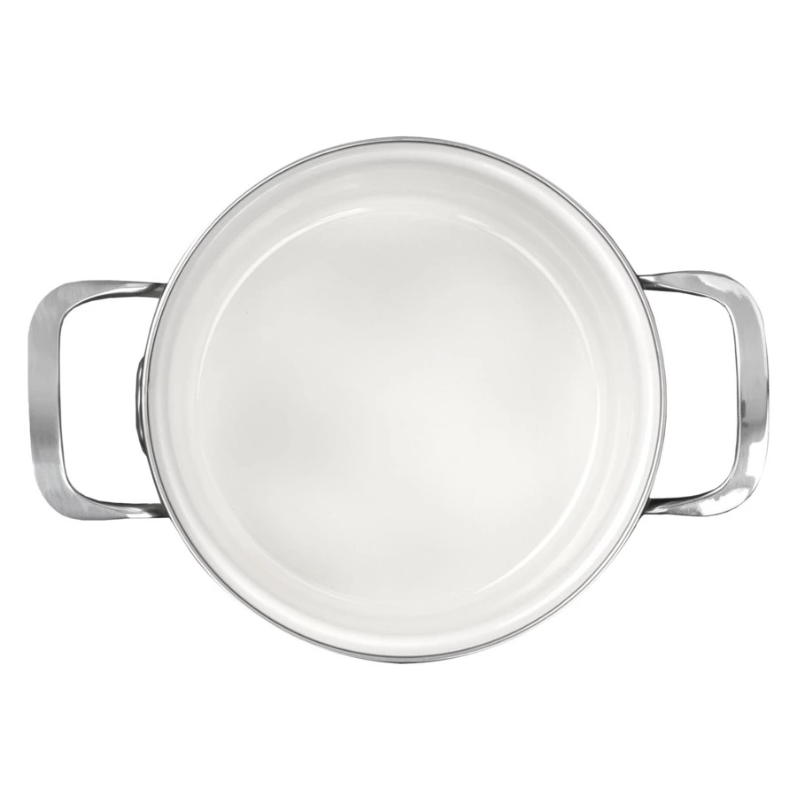 Кастрюля с крышкой Maisingers 1,9 л, сталь эмалированная, белая