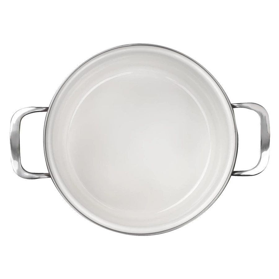 Кастрюля с крышкой Maisingers 3,7 л, сталь эмалированная, белая