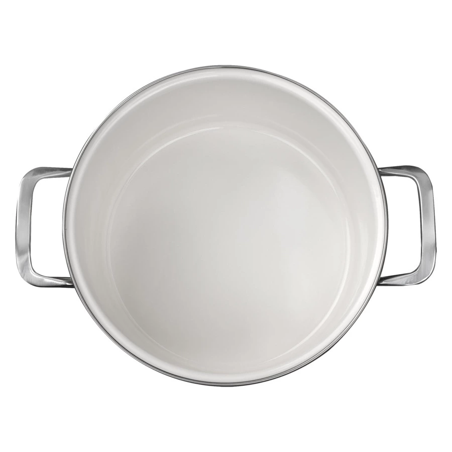Кастрюля с крышкой Maisingers 6,1 л, сталь эмалированная, белая
